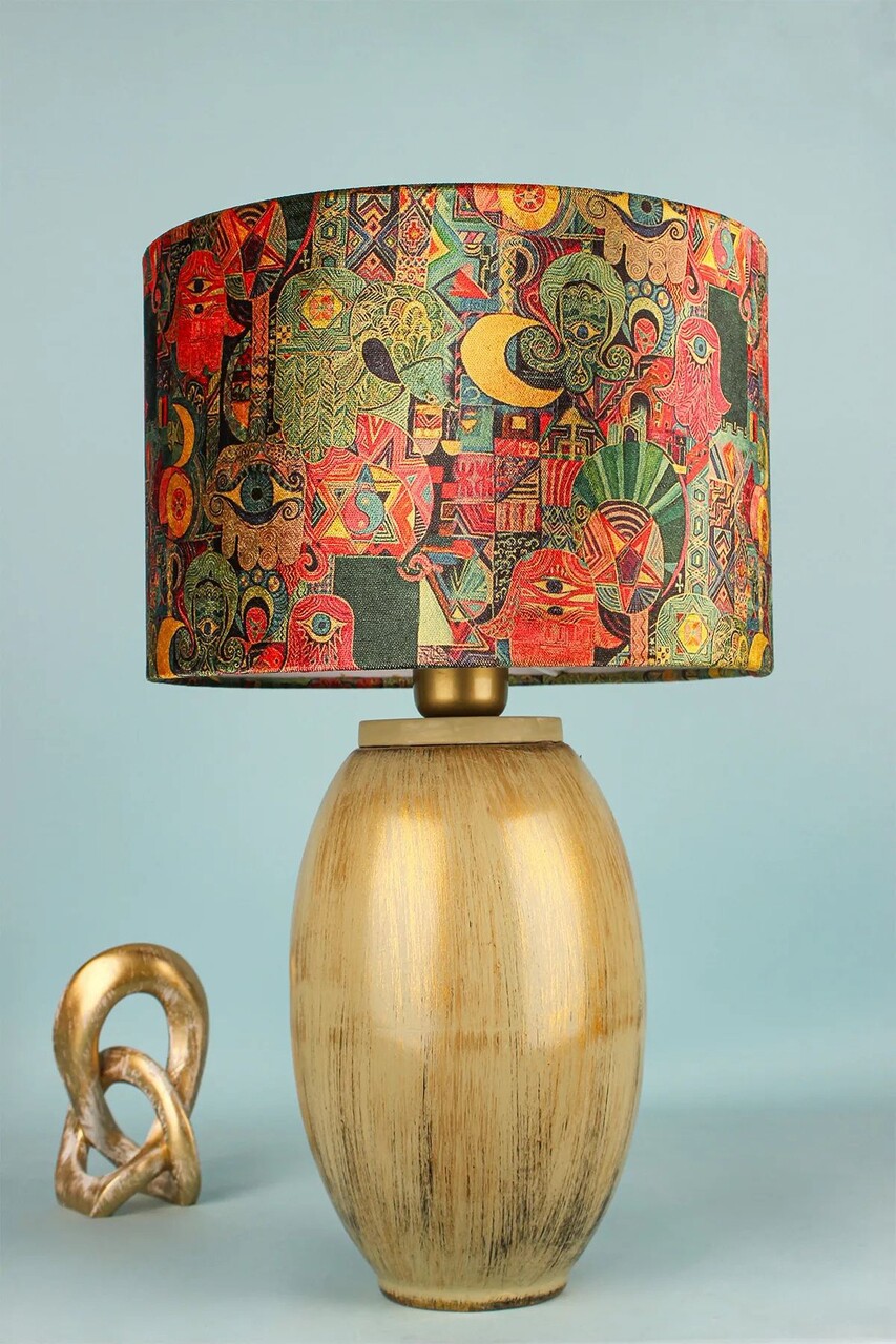 Lampa de masa, Opviq, 687HMY2442, Multicolor - imagine 4